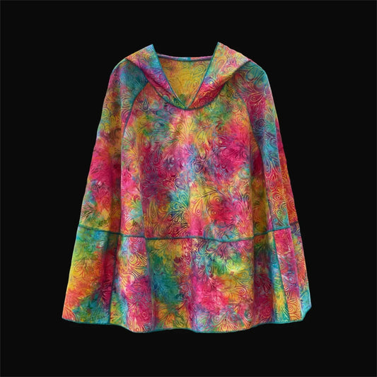 Color Burst Batik Meditation Poncho