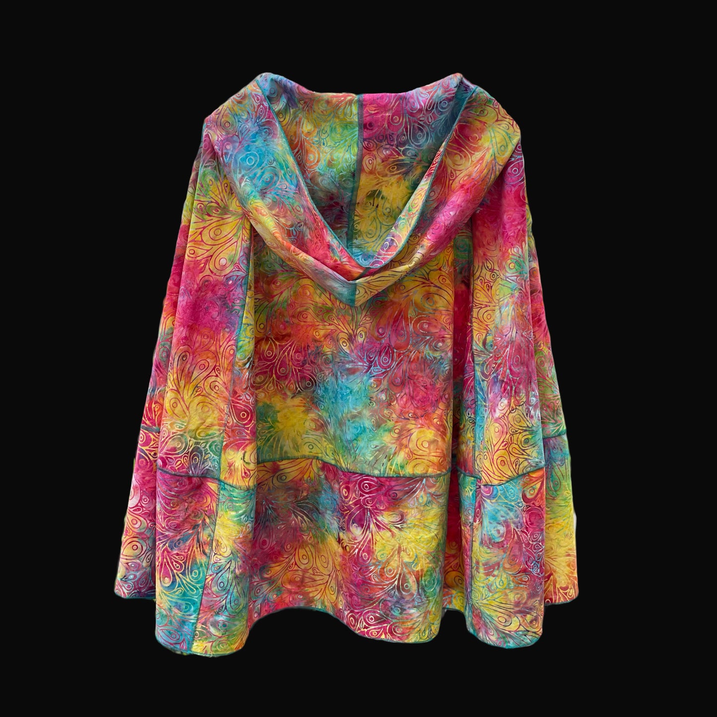 Color Burst Batik Meditation Poncho