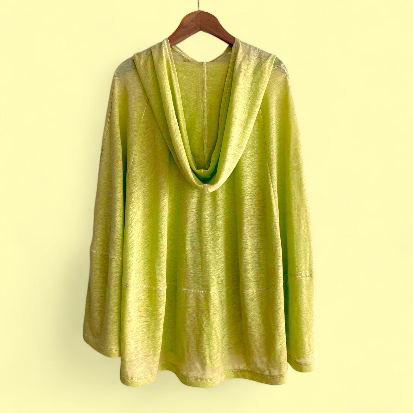 Bright Yellow Linen Jersey Meditation Poncho