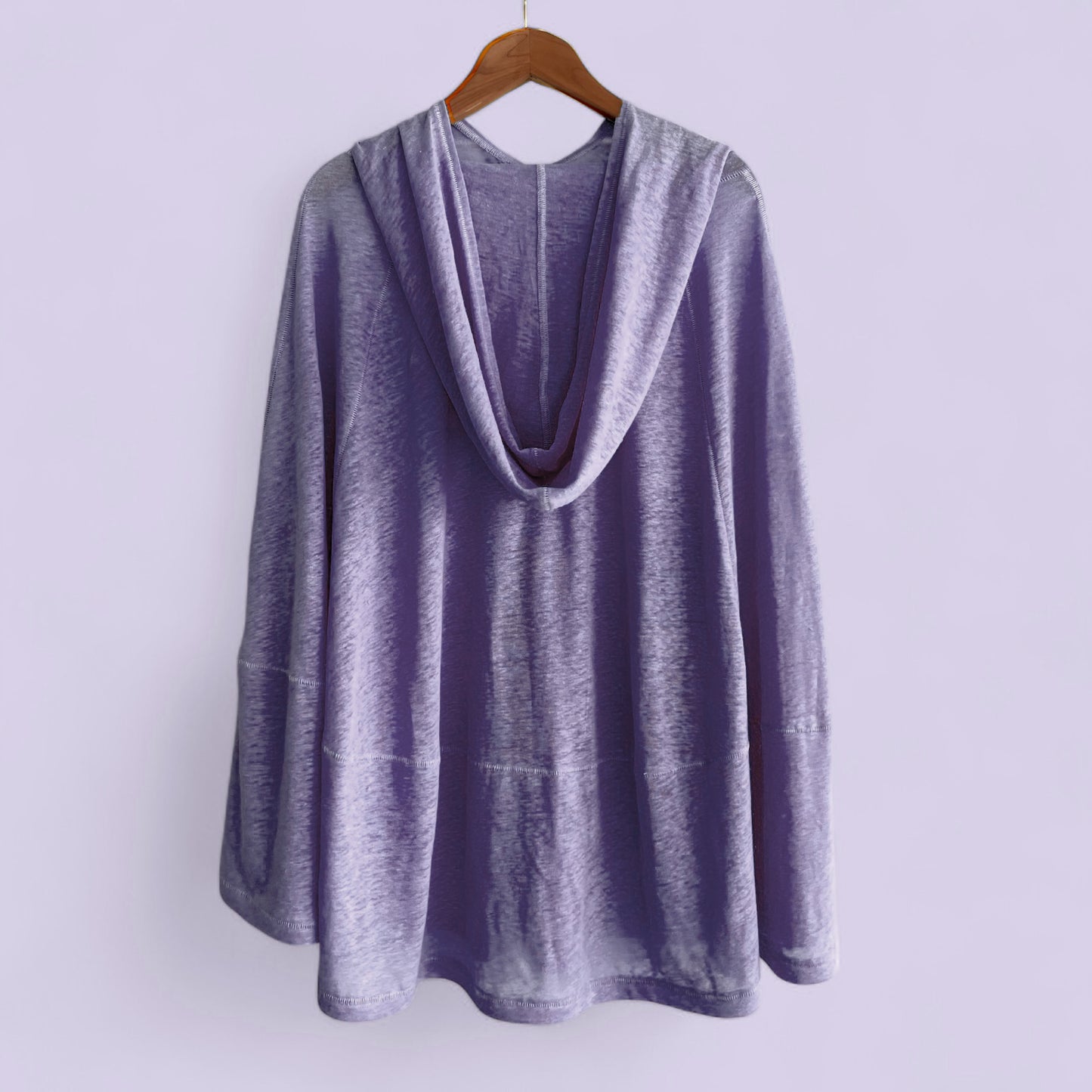 Lilac Linen Jersey Meditation Poncho