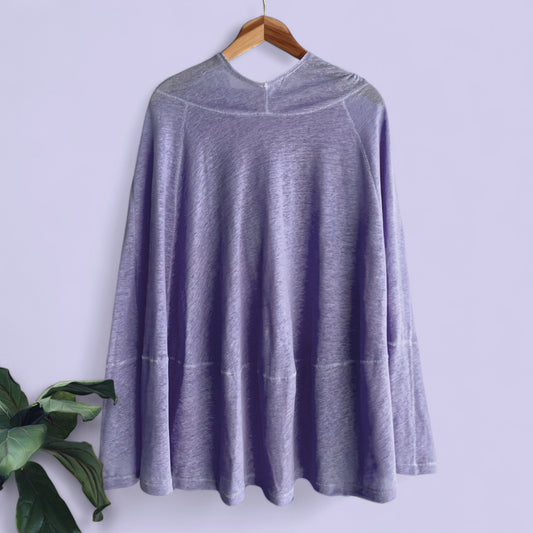 Lilac Linen Jersey Meditation Poncho